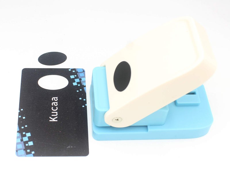 Kucaa Handmade Scrapbooking One Inch 25mm Size Craft Lever Punch Embossing Puncher Mini Fancy Punch (Oval) - Image 4